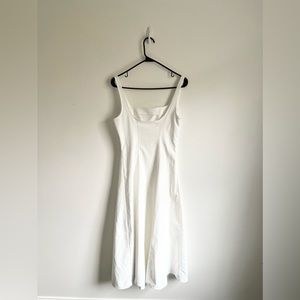 Simple white midi dress